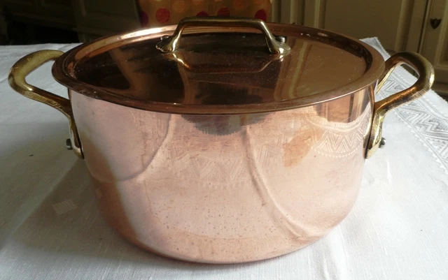 Cocotte en cuivre et 2 cocottes - Cuivre - laiton