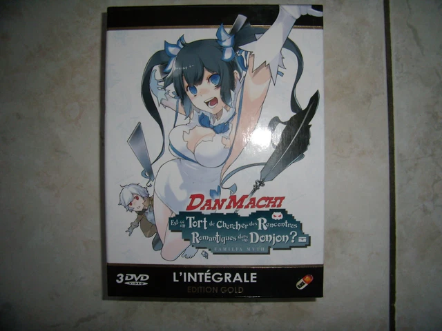 COFFRET DANMACHI FAMILIA MYTH .intégrale en 13 épisodes . 3 DVD .TRÈS
