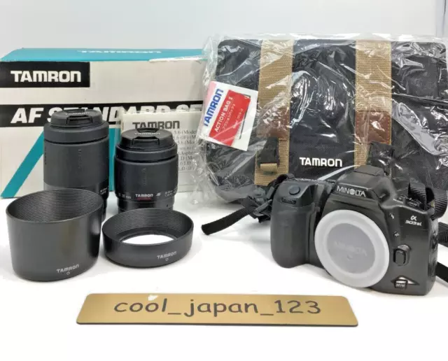 [Near MINT] Minolta 303si camera + 2 Lens AF STANDARD SET with BOX TAMRON
