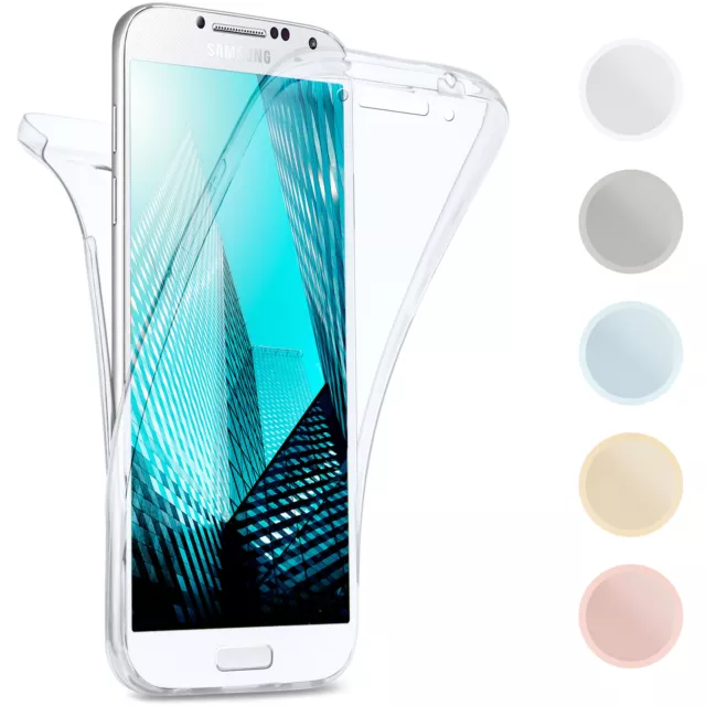 Coque pour Samsung Galaxy S4 Étui en Silicone 360 Degré Housse Autour Clair
