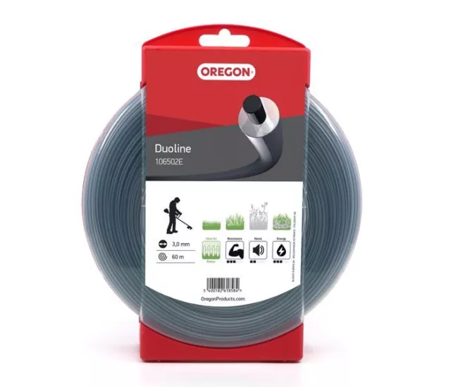 (0.47€/1m) Oregon 106502E Duoline Rundfaden Mähfaden 3,0 mm x 60 m