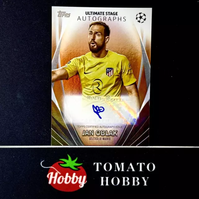 Topps Uefa Club Competitions 2023-24 Jan Oblak /25 Auto Orange Ultimate Stage