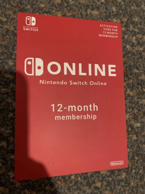 Nintendo Switch Online Solo Membership - 12 Month - UK