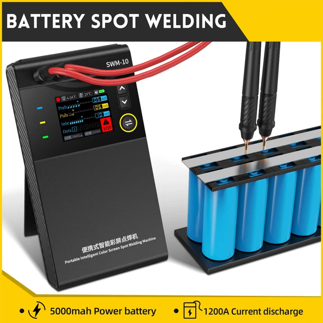 Schweißgerät Für 18650 Tragbares Mini-Punktschweißgerät 11000 MAh – 80 Gänge, LCD, Typ-C, Für 18650 & Nickelstreifen, Inkl. Zubehör