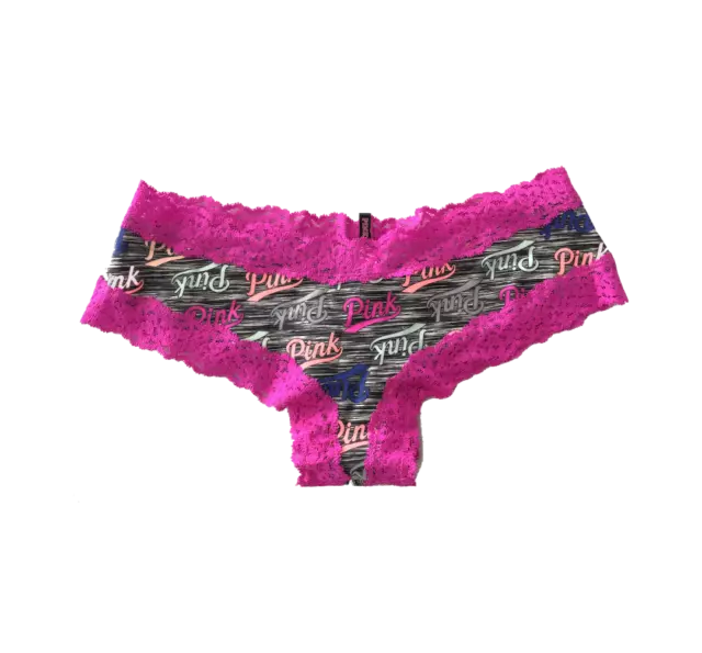 PINK Victoria's Secret, Intimates & Sleepwear, Vs Victorias Secret Pink  Strappy Logo Cheekster Panty Underwear Rainbow Xxl