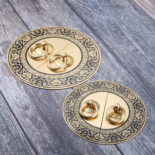 1 Pair Cupboard Pull Door Jewelry Box Handle Kitchen Cabinet Knob Ring Hardware