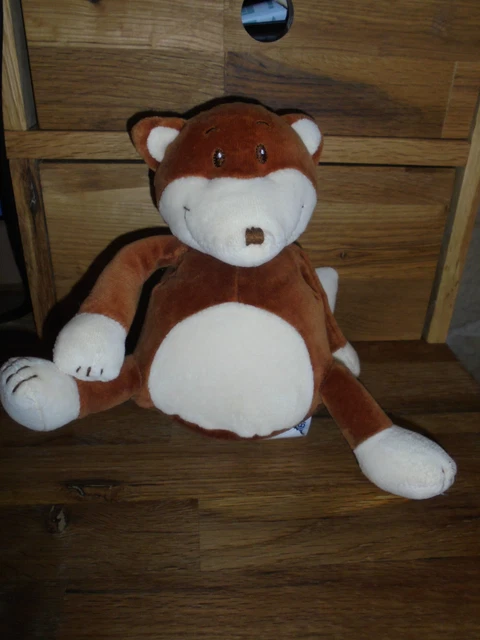 Doudou Peluche OBAIBI OKAIDI Renard Marron et Beige TTBE