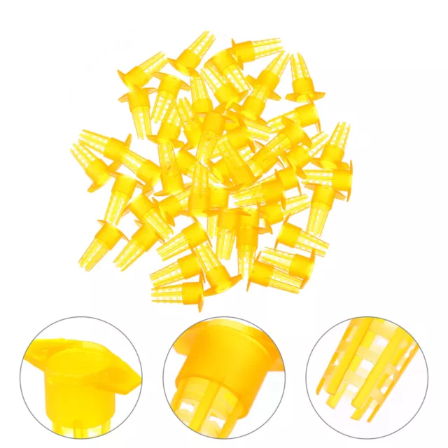 100PCS Practical Safe Bee Cage Protector Beekeeping Tool Bee Cage Cell Caps