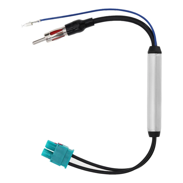 RED WOLF Adattatore per antenna doppia Fakra a DIN per VW 2003-2017 1990-2021 Audi, 2004-2015 Skoda, 2005-2015 Seat doppio Fakra Radio Antenna Cavo