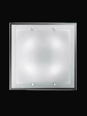 Plafoniera Stile Moderno Vetro Bianco 4 Luci Lampada da Parete Perenz 5746 B