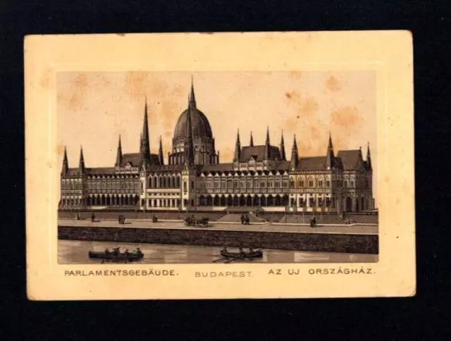 Georg Schicht, Aussig, Sammelbild 1890 "Budapest Parlament"   (JK-30)