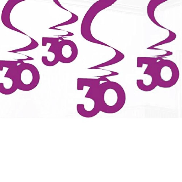 (TG. 30 years) et  30 Decorazioni ricciolo Rosa (Pacchetto di 5) - NUOVO