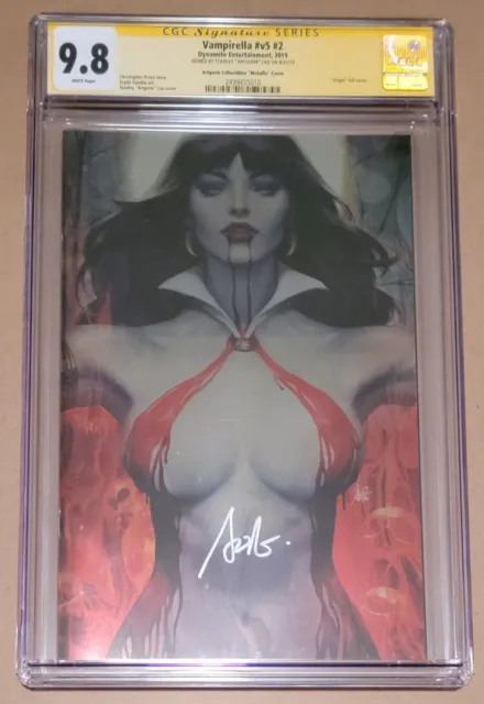 Vampirella #2 Artgerm Collectibles Metallic Variant CGC SS 9.8 Signed by Artgerm