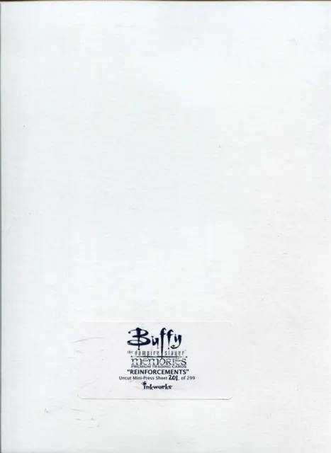 Buffy TVS Memories 'Reinforcements' Uncut Mini Press Sheet Ltd / 299