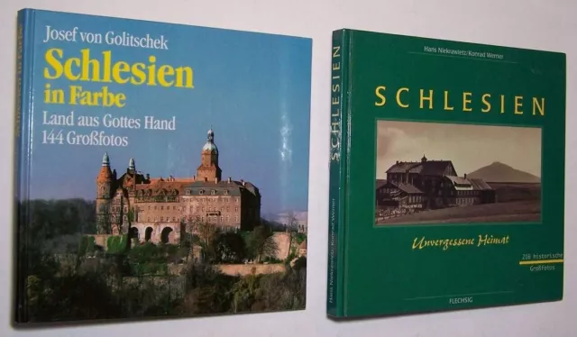 2 BÄNDE SCHLESIEN Foto Chronik Oberschlesien Niederschlesien Heimatbuch ...