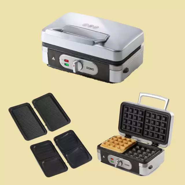 Domo 3in1 Waffeleisen/Sandwichtoaster/Grill - DO 9136 C - Kontaktgrill