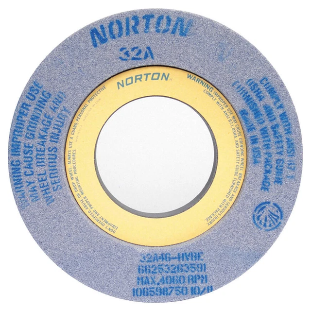 NORTON 66253263591 Grinding Wheel,12x2x5,Rec2/S 7.5x1/2,46G