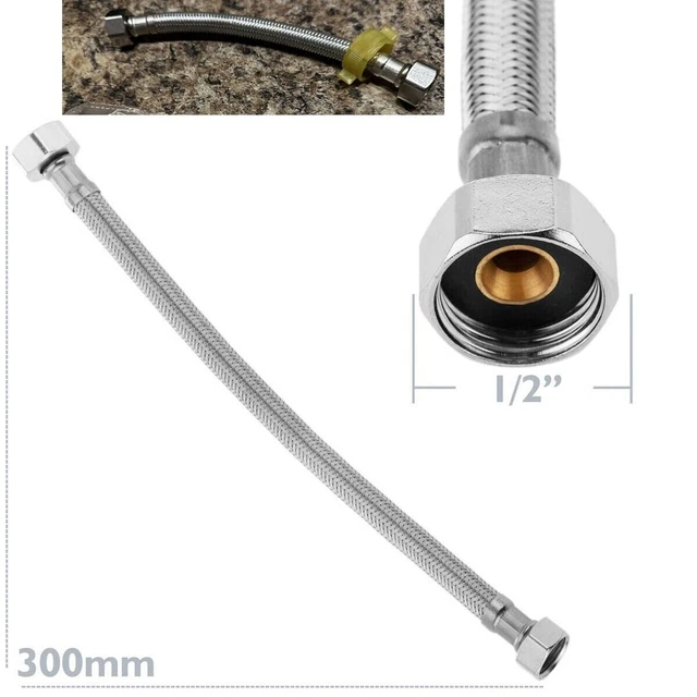 1 X Flexible Tap Hose Connector Kitchen Basin Mixer pipe tails 1/2" X 300mm