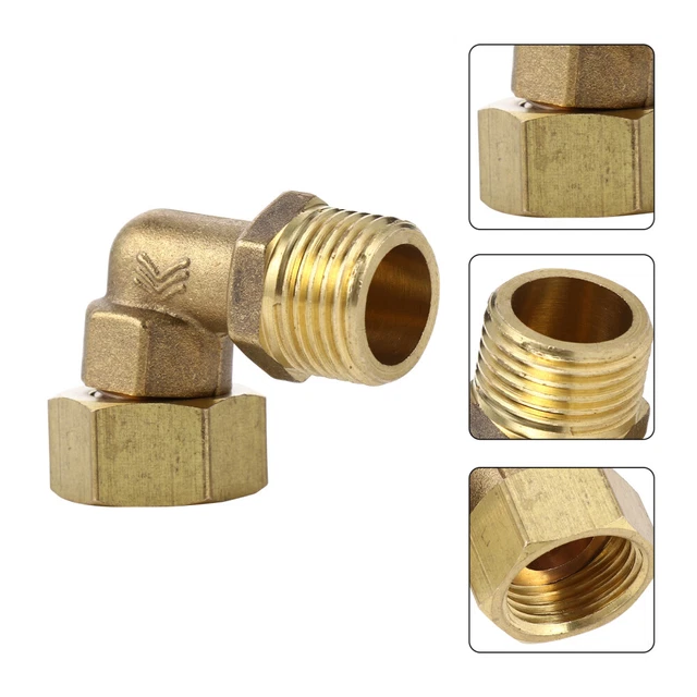 2 Pcs Kupfer Rohrverbindungsstücke Rohrverbinder Aus Messing Golden