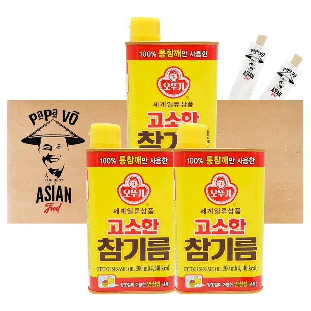 Ottogi Sesamöl 3x500ml Sesame Oil Pure Sesam Öl Dau Me