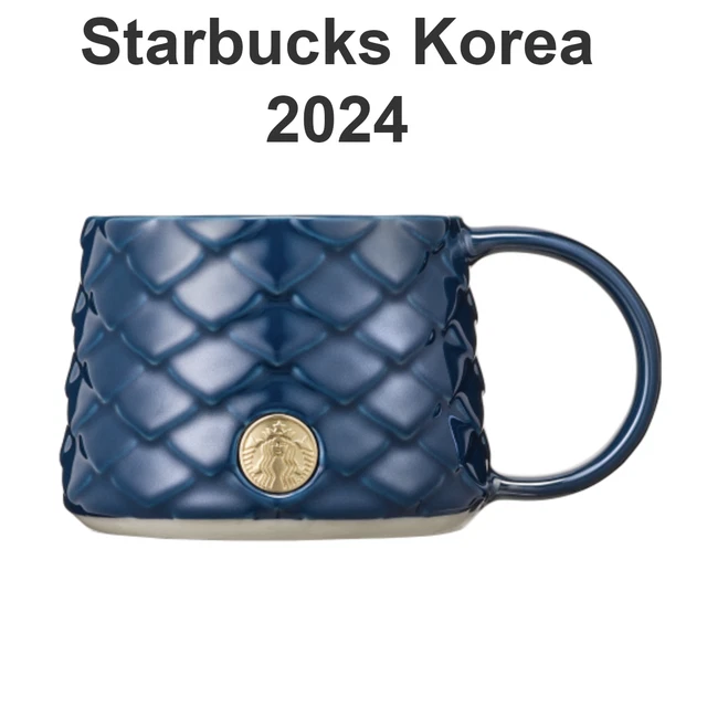 STARBUCKS KOREA 2024 New Year Dragon Blue Scale Mug 355ml / Korea 31.