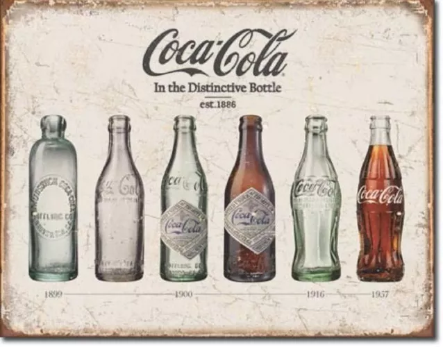 Coke Bottle Evolution Metal Tin Sign Coca Cola Home Garage Wall Decor #1839