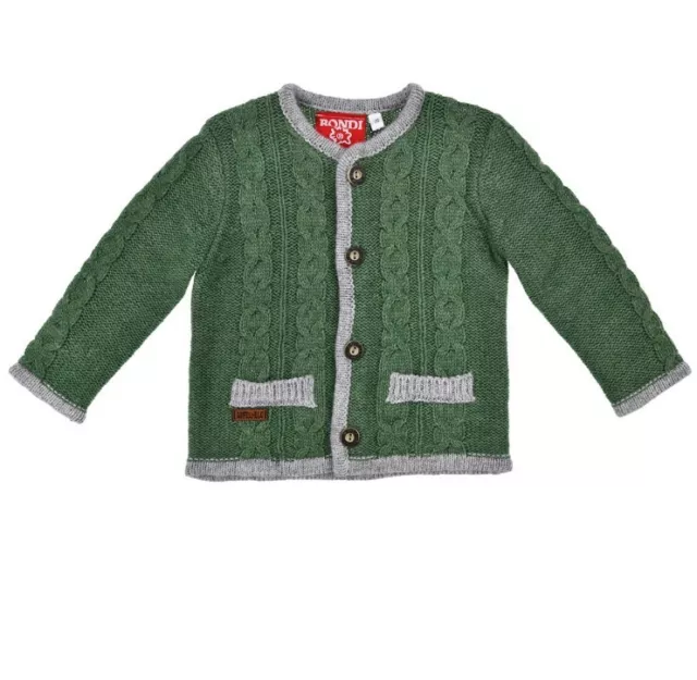 91639 Bondi cardigan tradizionale gilet di cardigan gilet giacca NUOVO verde taglia 92