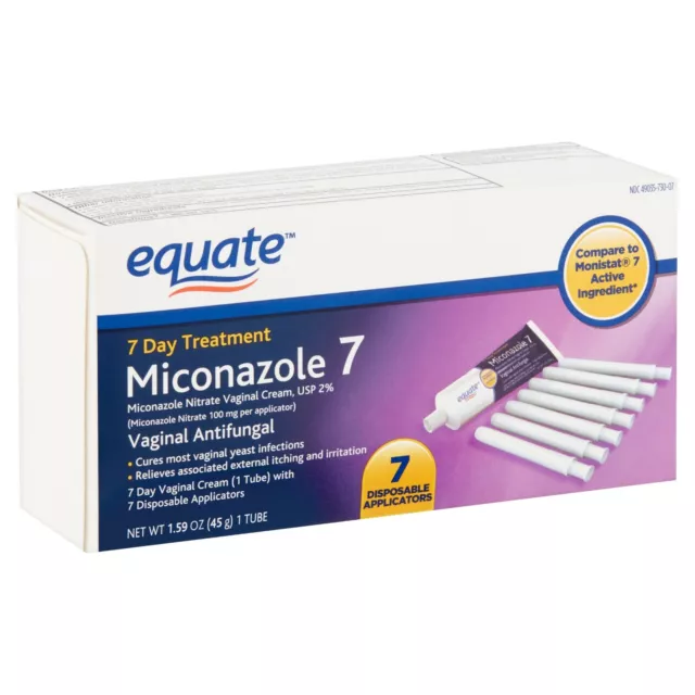 Equate - crema vaginal miconazol 7 con aplicadores desechables - 1,59 oz