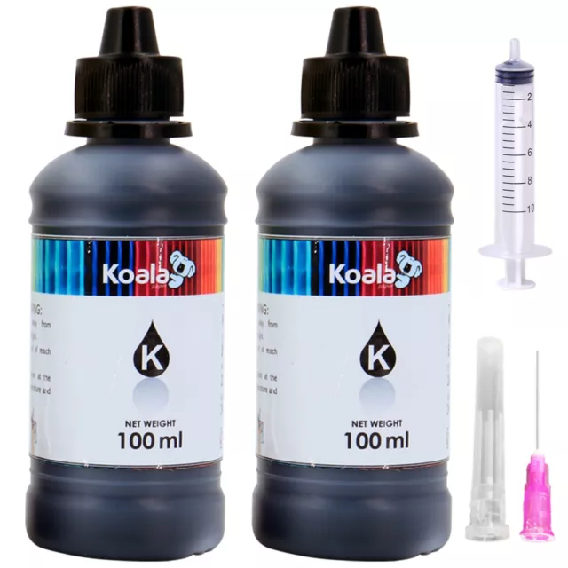 Koala Black Ink Refill Kit HP 60 61 62 63 64 65 67 910 950 951 962 564 Printer