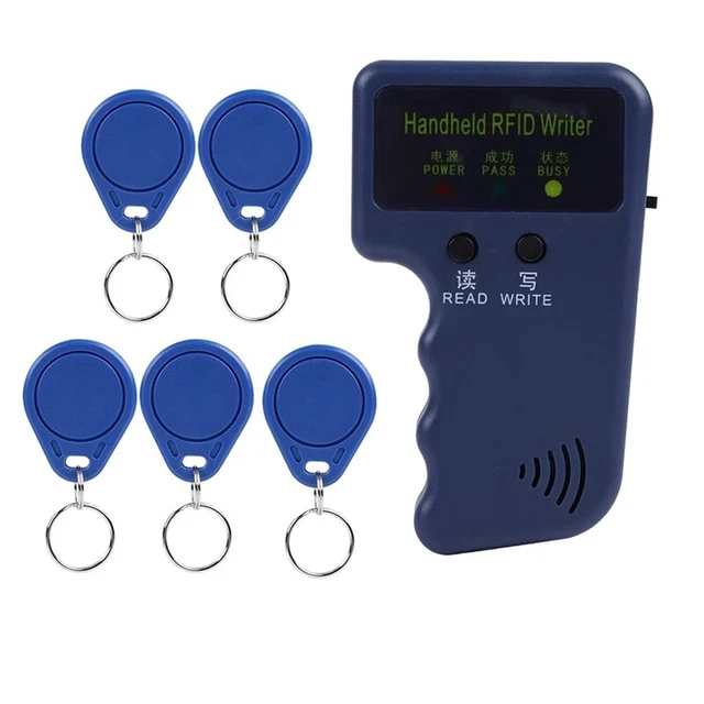 Handheld 125KHz RFID ID Card Writer Reader for Access Control with 5 Labels J1T6