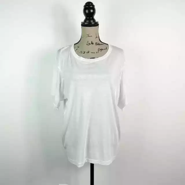 Helmut Lang NWT White Boxy Short Sleeve Tee Size L