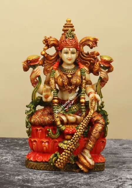 Estatua de la diosa Lakshmi, escultura del ídolo de la madre Laxmi de 15,5...