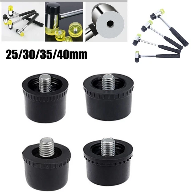 Tête de marteau en caoutchouc noir compact pour applications polyvalentes 25/30