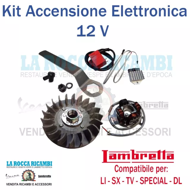 Kit Accensione Elettronica 12 V Per Lambretta Li - Sx - Special - Tv - Dl