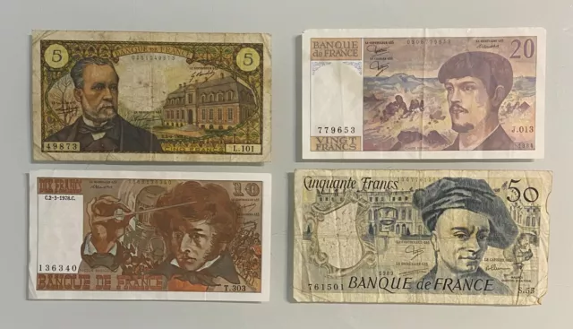 France : Lot 4 different notes