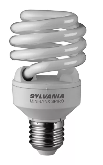 Sylvania 23W 240V ES E27 2700K Spiral Fluorescent Lamp CFL Screw Helix Bulb 2