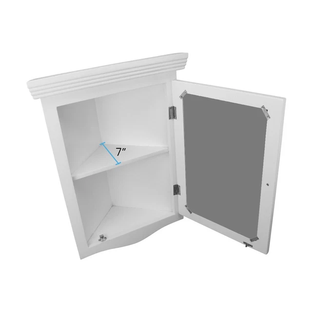 Golden Oak Hardwood Bathroom Medicine Cabinet Wall Mount Corner Renovator Supply 3