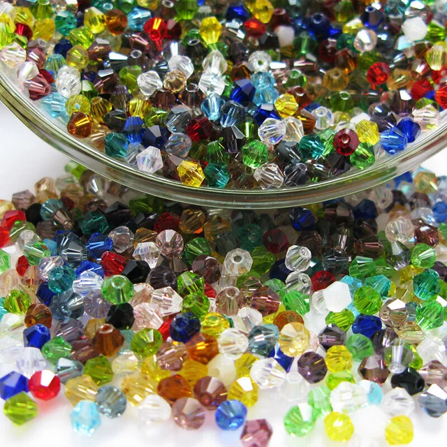 100pcs 6mm Bicone Faceted Loose Spacer Beads Findings Mixed best F9T3 3