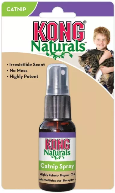 Spray de hierba gatera KONG Naturals para gatos 1 onza líquida sello nuevo