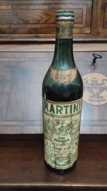 Antica Bottiglia Vermut Dry Martini Anni 1949