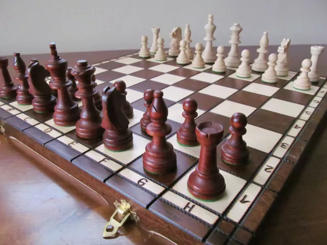 Brand New♚  Hand Crafted  Wooden Chess Set Tournament1  Weighted Pieces♞