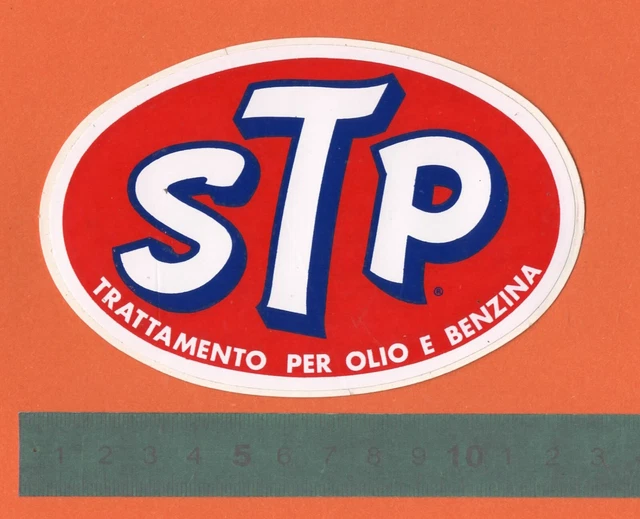 Autocollant Vintage STP - Années 70 - Origine Italie - Traitement Huile Et Essence