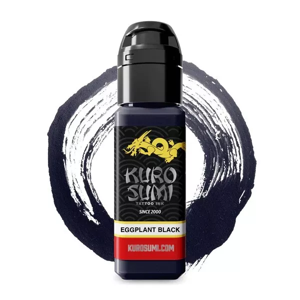 KURO SUMI Tattoo Ink ● EGG PLANT BLACK ● 44ml (1.5oz) ● Australian Distributors