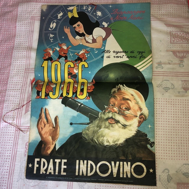 Calendario Frate Indovino 1966 - Con Biancaneve