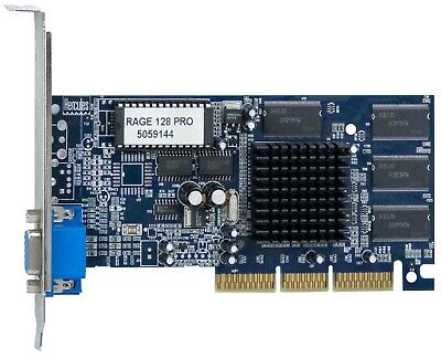 ATI Scheda Video AGP Ati Rage 128 Pro Ultra GL PCB Scuro 32 Mb 