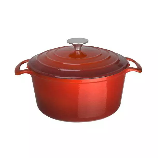 Vogue Red Round Casserole Dish 3.2Ltr PAS-GH304