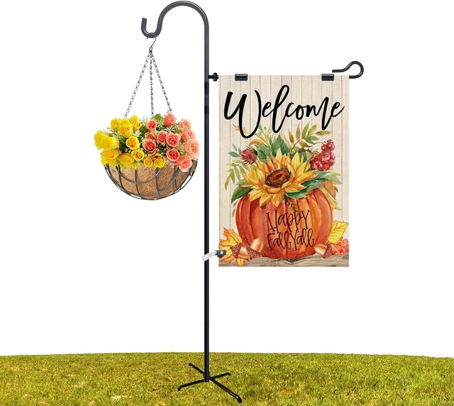 Garden Flag Holder Stand Pole for Small Flag 12 X 18 with Shepherd Hook,48 Inche
