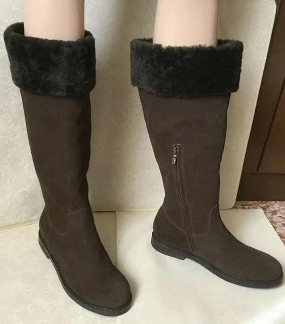 Hiver Boots With Natural Fourrure Marina Rinaldi Femme, Brun Couleur, Taille 40