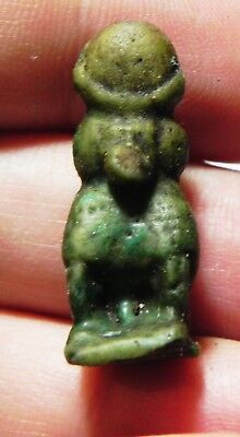 ZURQIEH -as5112- ANCIENT EGYPT -  FAIENCE BABOON AMULET. 600 - 300 B.C