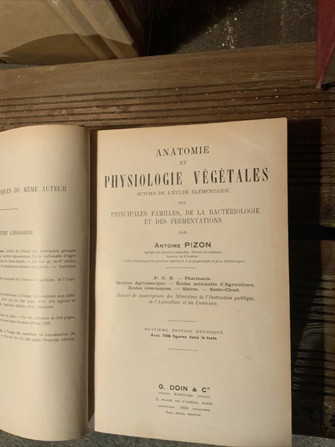 ANTOINE PIZON BIOLOGIE Anatomie Et Anatomie EUR 150,00 - PicClick FR